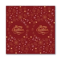 Autocollants de Noël rouge foncé avec marquage à l'or et motifs festifs pour emballages - C1-Style Lignes Dorées Sur Fond Rouge