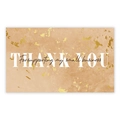 Golden marble texture thank you cards for small business with elegant script - Warm Sand Marble Texture (A11)