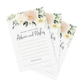 Cartes de vœux florales à l'aquarelle pour mariage, décoration de table chic 10x15cm - Style Floral Rose de Conseils et Souhaits (K-130) / 50 feuilles/paquet
