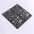 Black and white doodle style rectangle stickers for cake packaging and gift sealing - Black Doodle Style (H-159)