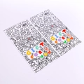 GIFT FOR YOU black and white graffiti square sticker for gift packaging and decoration - White Doodle Style (H-160)