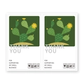 Green cactus Thank You stickers for small business packaging and shipping labels - Green Cactus Illustration Style (H-219) / 50 Pcs/Pack