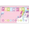 Carta premio unicorno rosa con arcobaleno e stelle per incentivi scolastici bambini - Stile Unicorno