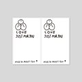 50er Pack minimalistische weiße Geschenkkarten mit süßer Katze und Liebesbotschaft Design - Herz-Katze Illustrationsstil (H-195)