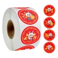 Rotolo di adesivi per il Capodanno Cinese con coniglietti in rosso e oro festivo - Stile Buona Fortuna (5266889259242)