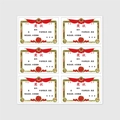 Set di 6 certificati di premio per bambini con bandiere rosse e motivi di eccellenza - Stile Bordo Rosso e Verde (H-289)