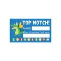 Blue cartoon crocodile student reward punch card for classroom incentives and goals - Crocodile Style (k-164)