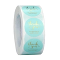 Mint green circle stickers with gold foil Thank You for Supporting My Small Business - Mint Green & Gold