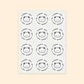 Adesivi orsetto con scritta Thank You, 12 etichette tonde per foglio per pacchi - Stile Orso Cartoon Curativo (H-302)