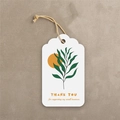 Floral thank you gift tags with rustic twine for small business packaging and decoration - Green Foliage Style