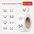 Roll of 500 waterproof smiley face stickers with 25mm diameter for kids reward and decor - Emoji Sticker - Emoji 3