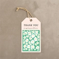 Floral Thank You gift tags with white daisy patterns and 10m natural jute twine - Pink and Green Daisy Style