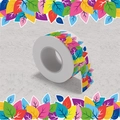 Ruban décoratif imperméable à motif de feuilles de dessin animé aux couleurs vives - Style Feuille Colorée (CM2304026) / 7.4cm*20m/Rouleau