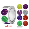 Roll of 500 holographic laser star stickers 1 inch self-adhesive reward chart labels - 1 Inch / 2.5cm / Round Shape (syf-144)