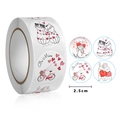 Rotolo adesivi San Valentino 2,5 cm con cuori, coppie e gatti per decorazione regali - Illustrazioni Di Coppie Romantiche (款4)