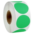 Roll of self-adhesive green color code dot stickers for office and stationery labeling - 500 Pcs/Roll / Green