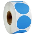 Roll of bright blue round self-adhesive color coding dot labels for office marking - 500 Pcs/Roll / Blue