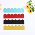 Glitter scalloped border trim in black, blue, red and gold for bulletin board decor - Teal