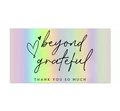 Biglietto di ringraziamento olografico con scritte brillanti e finitura arcobaleno - Stile Beyond Grateful Olografico (F)