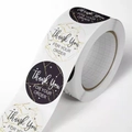 Roll of marble Thank You For Your Order stickers for gift packaging and shipping - Round Thank You Style / 1 Inch (500 Pieces/Roll) / Marble