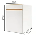 White rectangular gift box with gold stripe decoration, size 7.5x7.5x5.5cm for jewelry - Roll (With Dispenser Box) / Laser Rainbow