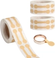 Rol kraftpapier sieraden prijskaartjes in haltervorm voor ringen en armbanden - Bruin (Kraft)