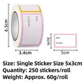 250-piece roll of colorful kitchen food labels with date and contents sections - Morandi Multicolor Mix (A) / 3*5cm