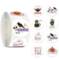 Halloween roll stickers featuring pumpkin, ghost, and bat designs for gift decoration - Style A / 1 inch (2.5cm) / ai-500 Pieces/Pack