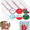 Set di 10 fogli di adesivi natalizi con renne e pupazzi di neve per regali festivi - Stile Forme Miste (KP217)