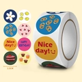 Rouleau de 500 autocollants mignons de 2,5 cm pour scrapbooking et coques de téléphone - Taille Standard / Dessin Animé Mixte (A)