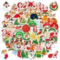 Waterproof laser holographic Christmas sticker set with Santa and reindeer designs - Holographic New Christmas Style B (TN-Q22)