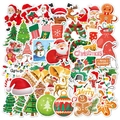 Variety set of holographic Christmas stickers featuring Santa, reindeer and snowmen - Christmas Style A (TT121)