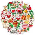 Holographic laser Christmas stickers featuring Santa, snowman, and reindeer designs - 4-5cm / Kids Christmas Style B (TN-N37)