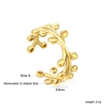 Detailed view of adjustable 18K gold branch ring with size 8 measurements and weight - Bud Branch Twining Style (RI161408G)