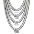 Collana a catena piatta snake da 6mm in acciaio inossidabile in varie lunghezze - 45cm / Argento