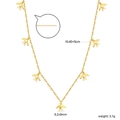 Detail der Gold-Flugzeugkette mit 40+5cm Länge und 8,2x9mm Flugzeuganhängern - Flugzeug Form Stil (NE2D4901G)