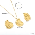 Tabella taglie dettagliata per set collana e orecchini a forma di nautilus dorato - Stile a Conchiglia (SE266101G) / Oro