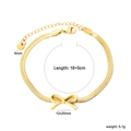 Bracciale a catena serpente 6mm in acciaio inossidabile dorato con ciondolo a fiocco - Stile Catena Serpente Fiocco Oro (BR287501G)