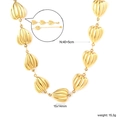 Collana vintage con ciondolo a cuore cavo dorato testurizzato e catena da 40+5cm - Stile Pendente a Cuore Scanalato (NE2F7001G)