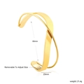 Dettaglio del bracciale incrociato in oro 18k con dimensioni e misura regolabile - Oro (BR927101G)