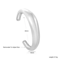 Silberne unregelmäßige C-Manschette mit 60 mm Durchmesser und verstellbarem Design - Silber (BR927501S)