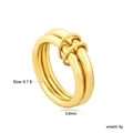 Detailansicht des 5,6mm breiten dreilagigen Goldrings mit Größen- und Gewichtsangaben - Goldener Drei-Ring-Industriering (RI160506-8G)