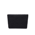 Pochette cosmetica nera minimalista con motivo floreale trapuntato chic - Nero