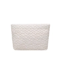 Pochette bianca casual con motivo floreale trapuntato 3D e tessuto strutturato - Bianco