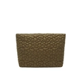 Beauty case trapuntato marrone oliva con motivo floreale minimalista imbottito - Marrone
