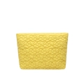 Pochette gialla trapuntata con fiori di margherita, borsa cosmetica casual da donna - Giallo