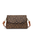 Brown monogram small square bag with 1987 print and golden metal hardware finish - Brown