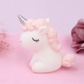 Cute unicorn figurine with pink mane for cake decoration and car interior ornament - Pink & White