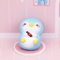 Mini cute penguin figurine holding a brown soda bottle for desk decoration - Penguin with Beverage Bottle Style (Style B)