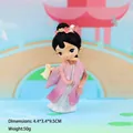 Pink Chinese princess resin figurine for cake decoration, 4.4x3.4x9.5cm fairy ornament - Xianyao Princess Style (1142-3D)